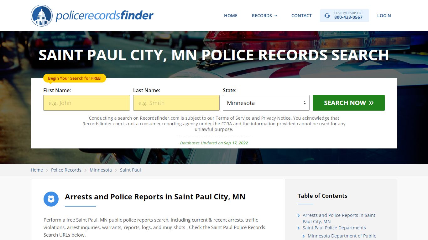 SAINT PAUL CITY, MN POLICE RECORDS SEARCH - RecordsFinder